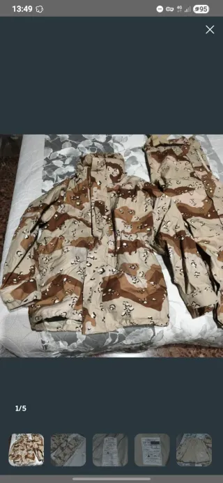 Traje militar impermeable camuflaje