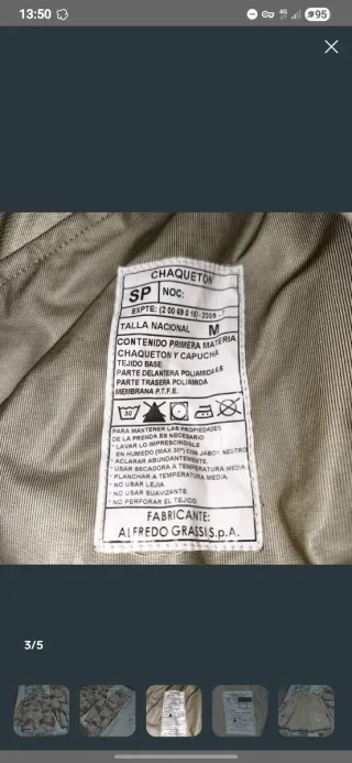 Traje militar impermeable camuflaje