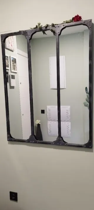 Mueble recibidor y espejo Maison du Monde industri