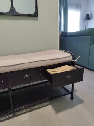 Mueble recibidor y espejo Maison du Monde industri