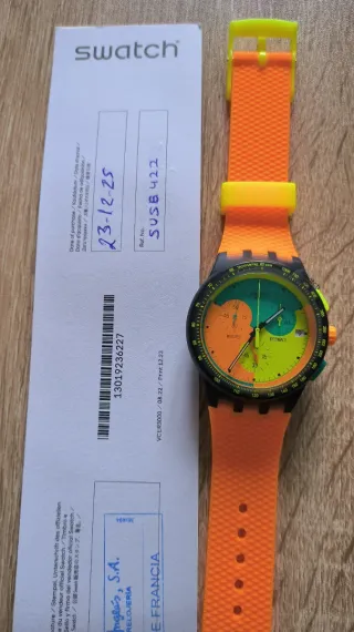 Orologio Swatch Neon Signal Flag nuovo con garanzia fino al 23.12.2025