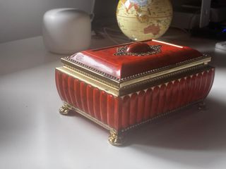 Caja decorativa latón vintage