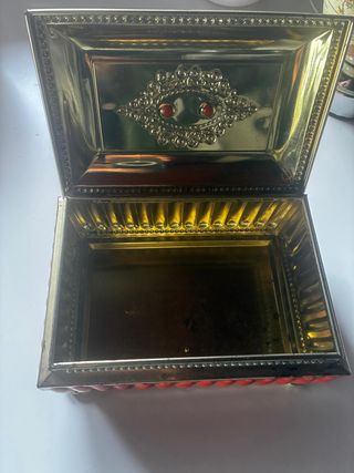 Caja decorativa latón vintage