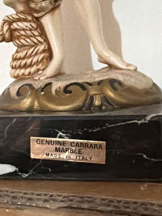 Statua pescatore in marmo Carrara vintage