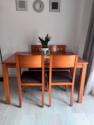 Conjunto mesa y 6 sillas
