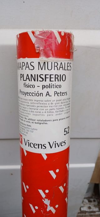 Mapa Mundi Planisferio Físico-Político Vicens Vive