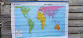 Mapa Mundi Planisferio Físico-Político Vicens Vive