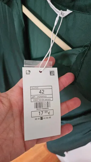 Camisa verde satinada