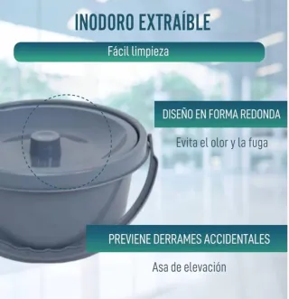 Silla de ducha y WC con ruedas