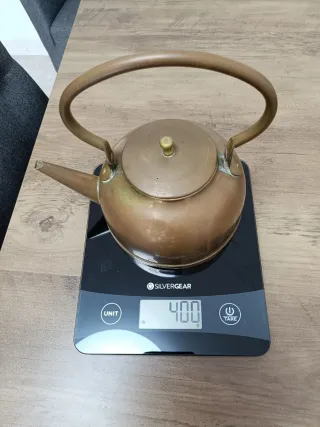 Antigüedad Tetera Rústica Cobre