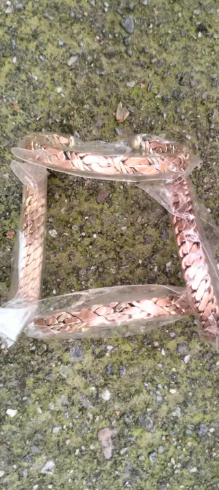 Pulsera trenzada cobre y latón