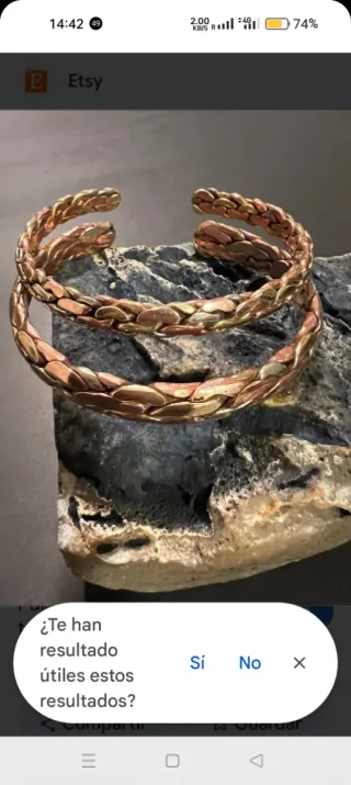Pulsera trenzada cobre y latón