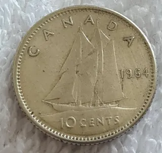 10 Centesimi Canada 1964 Argento