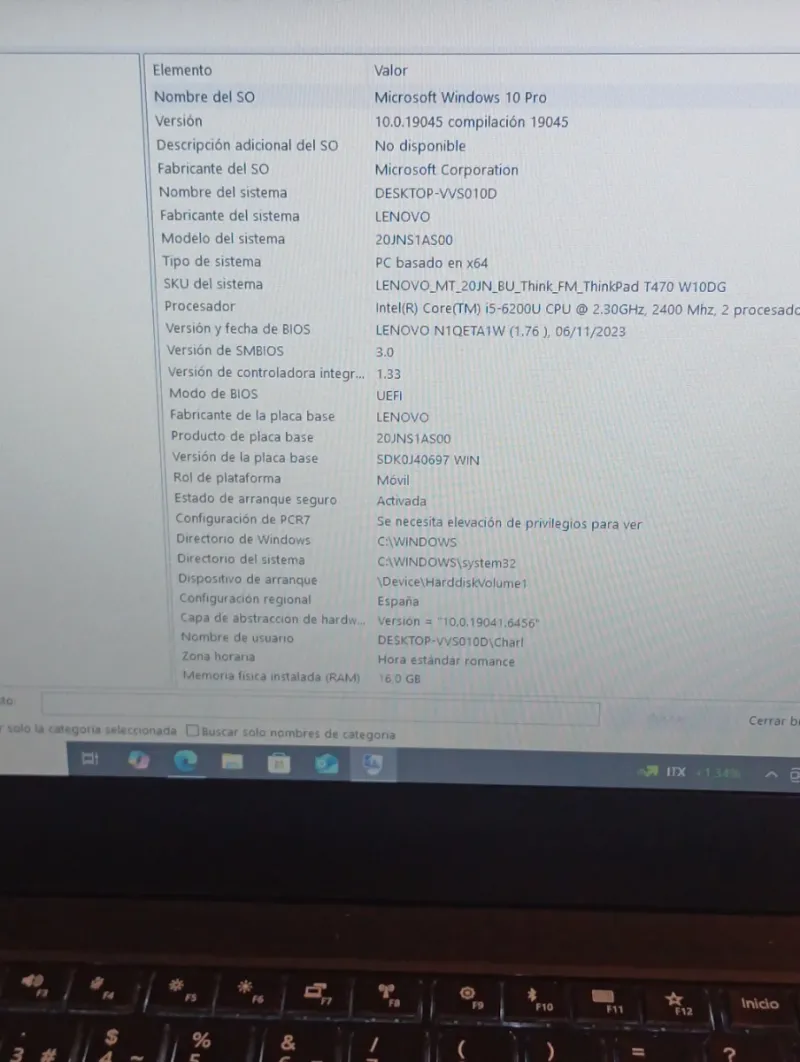 Lenovo ThinkPad T470 Negro afbeelding 5