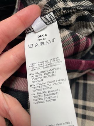 Pantaloni Dixie a quadri taglia XS