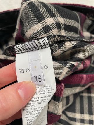 Pantaloni Dixie a quadri taglia XS