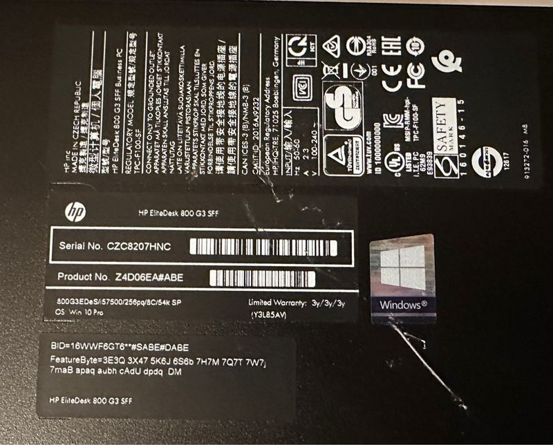 Ordenador HP Elitedesk 800 G3 SFF afbeelding 3