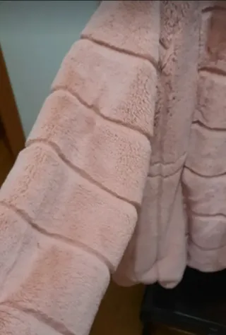 Abrigo pelo rosa empolvado Talla 46