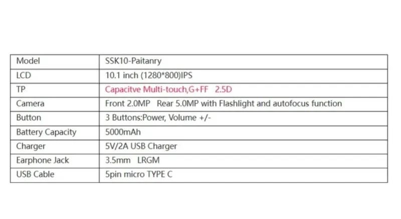 Tablet Android Negra/Gris afbeelding 3
