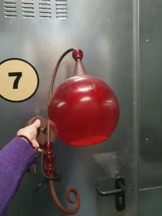 2 Lampade da Parete in Metallo e Resina