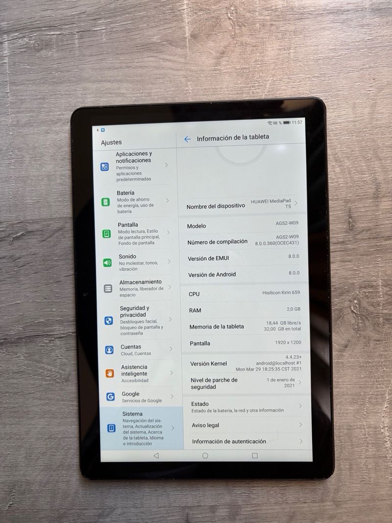Tablet Huawei Tab T5 10 Negra afbeelding 3