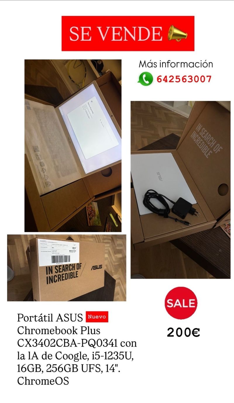 Portátil ASUS Chromebook Plus Nuevo