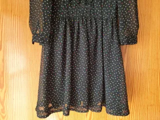 Vestido negro lunares multicolor Talla XS
