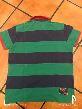 Polo Team Hombre Talla L Rayas