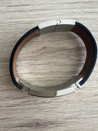 Pulsera Diesel Piel Negra y Plata