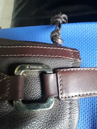 Maxi borsa A.Testoni donna marrone vintage