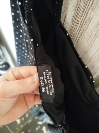 Mono corto negro con lunares de purpurina