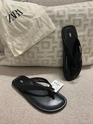 Sandalia piel plana Zara Talla 37
