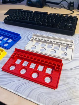 Seis bandejas multicolor Catan