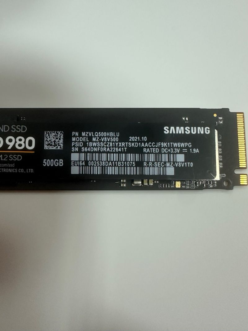Samsung SSD 980 500GB NVMe M.2 afbeelding 2