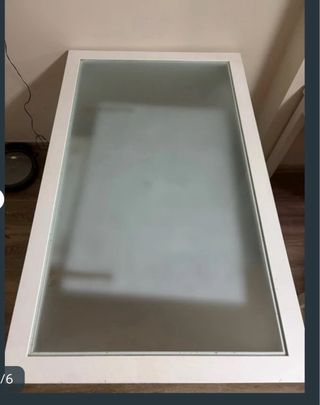 Mesa extensible comedor cristal y madera