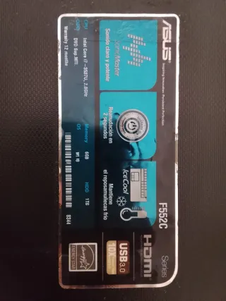 Portátil Asus F552C con RAM mejorada