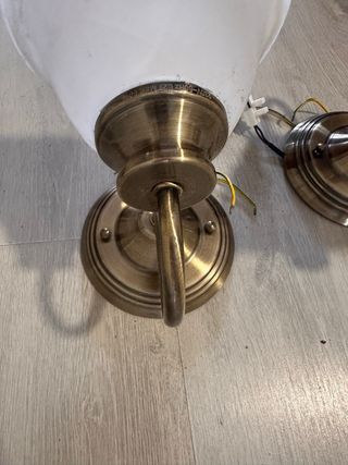 3 Apliques Lámparas Cristal Metal