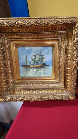 3 Cuadros Pintura Madera Firmados