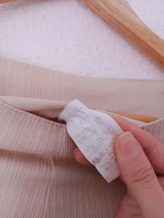 Pantalón campana beige talla S