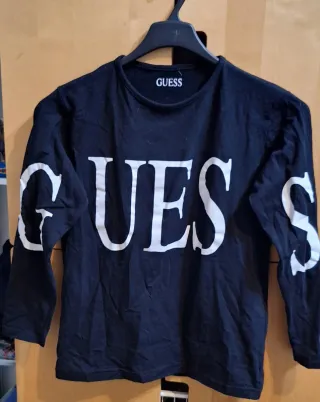 Camiseta Guess manga larga negra