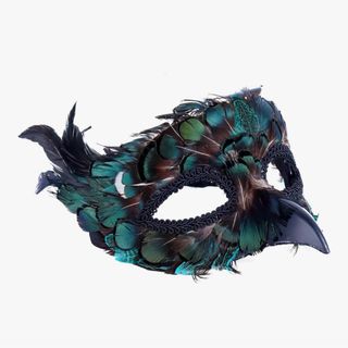 Máscara Veneciana Plumas Pavo Real