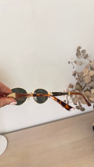 Gafas Celine Doradas Ovaladas Tortoise