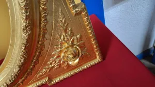 Marco Ovalado Dorado Decorado