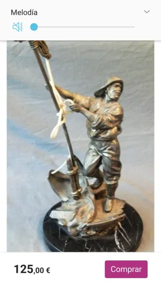 Escultura pescador calamina coleccionista