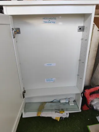 Espejo botiquín baño blanco