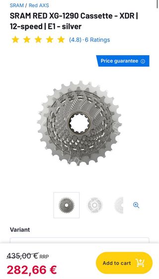 Cassette SRAM RED E1 1290 E1 10-28T