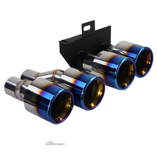COLA + EMBELLECEDOR DE ESCAPE DOBLE DE TITANIO DUPLEX CON 4 SALIDAS LOOK-M PARA BMW F10/F11
