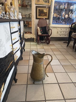 Gran jarra antigua latón 52 cm