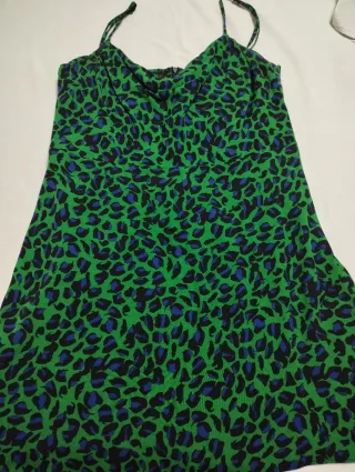 Vestido corto estampado leopardo