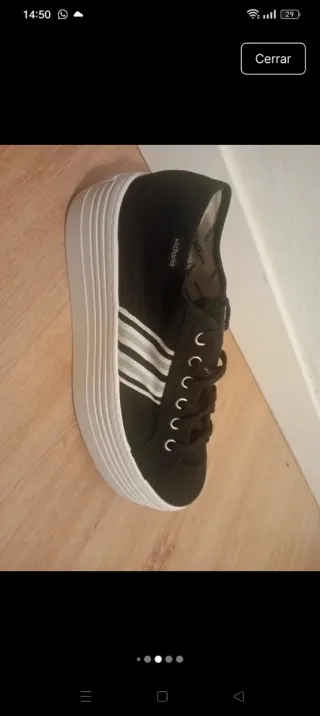 Bambas Victoria negras con plataforma